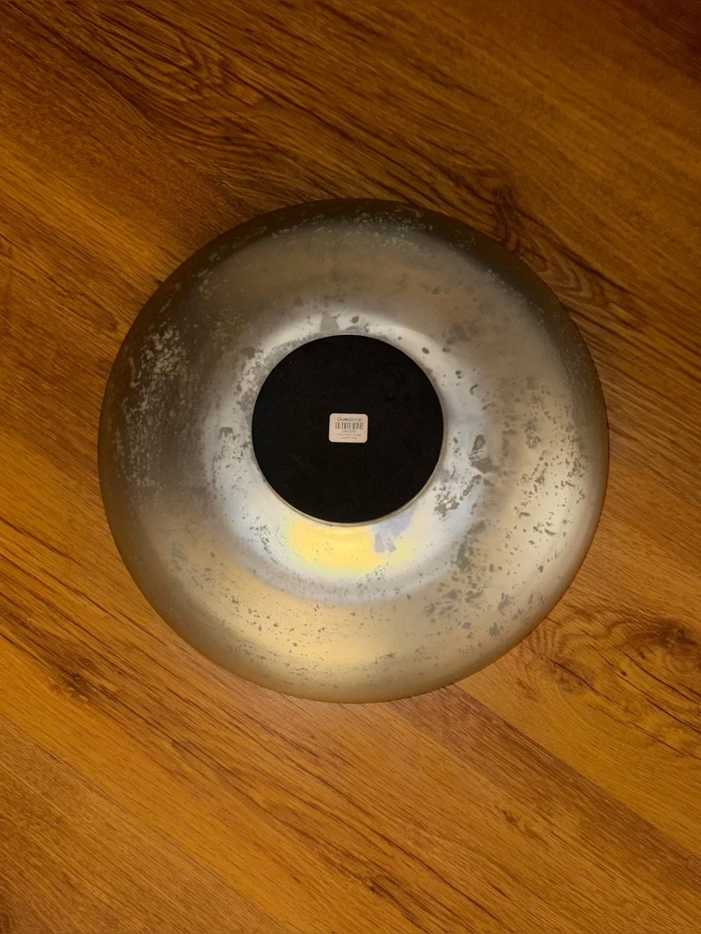 Crate&Barrel Metal Serving Bowl in Brushed Silver